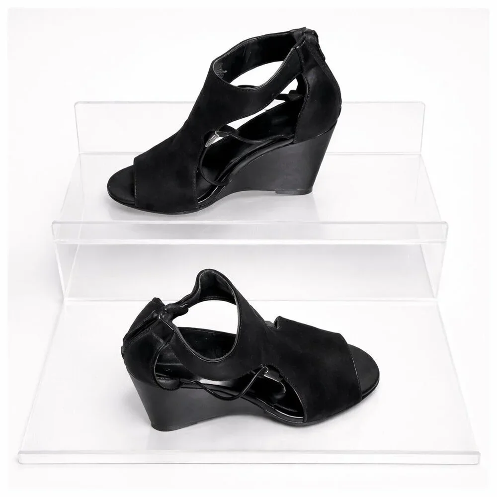 Rock & Republic Carlee Leather Wedge Sandals 7.5M